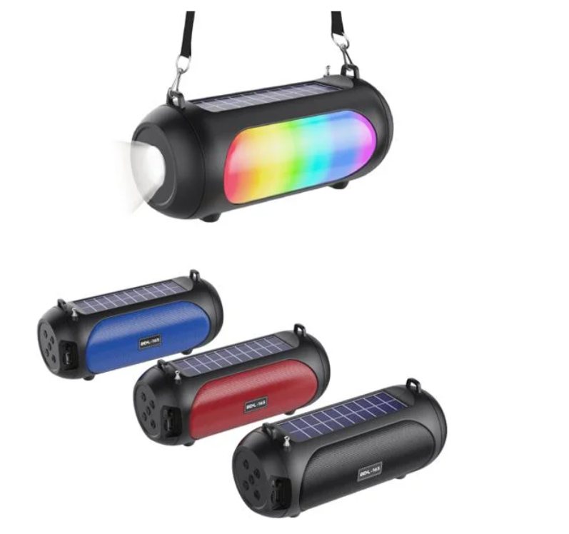 Boxa Conexiune Bluetooth, Radio FM, Cu Lanterna si Lumini RGB, Suport Card si USB + Cablu Antifurt Bicicleta CADOU