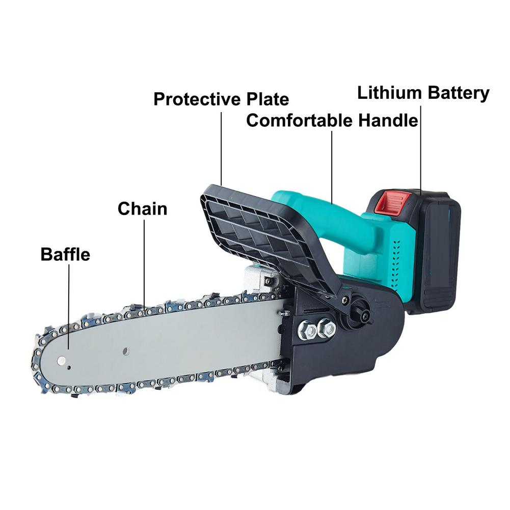Drujba Electrica Cu Sistem De Ungere, 2 x Lama 16 Inch(40cm), 2 x Lant, 1 x Acumulator 48V, Afisaj Baterie