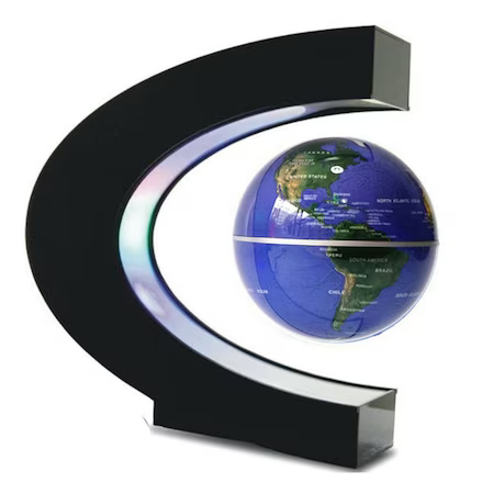 Glob Pamantesc Levitant 360 ⁰, Iluminare LED, Suport Inclus