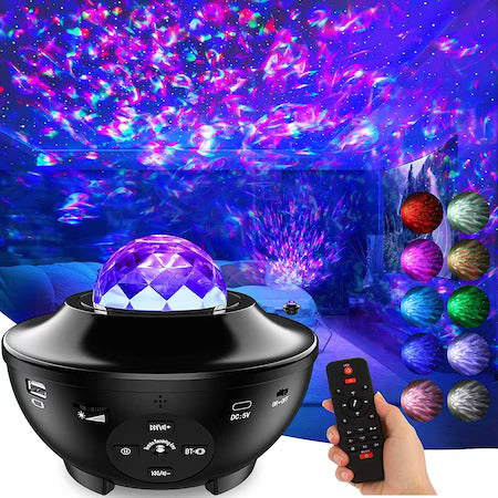Lampa De Veghe, Proiectii Stele si Luna, Redare Muzica, Control Prin Telecomanda