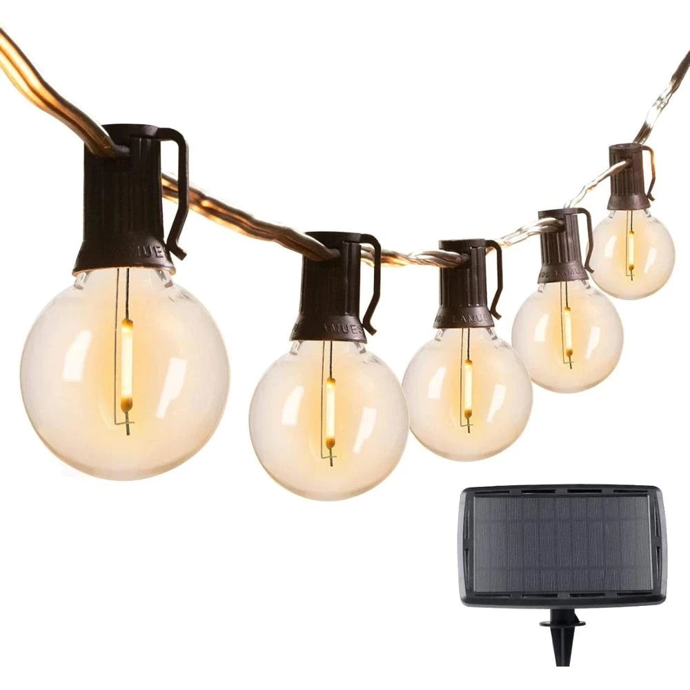 Ghirlanda Luminoasa, Cu Incarcare Solara, 10 Becuri LED, Lumina Alb Cald, 8 Moduri De Iluminare, Control Prin Telecomanda, 5 m Lungime