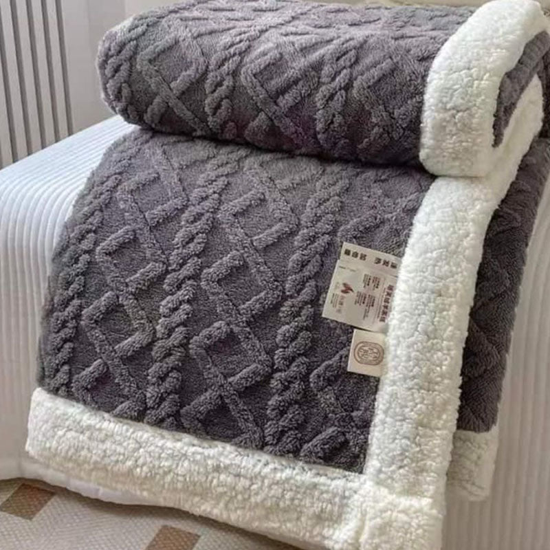 REDUCEREA ZILEI: Patura Cocolino Groasa Dubla, Super Soft, Tip Tricotaj, cu Blanita, 200 x 230 cm