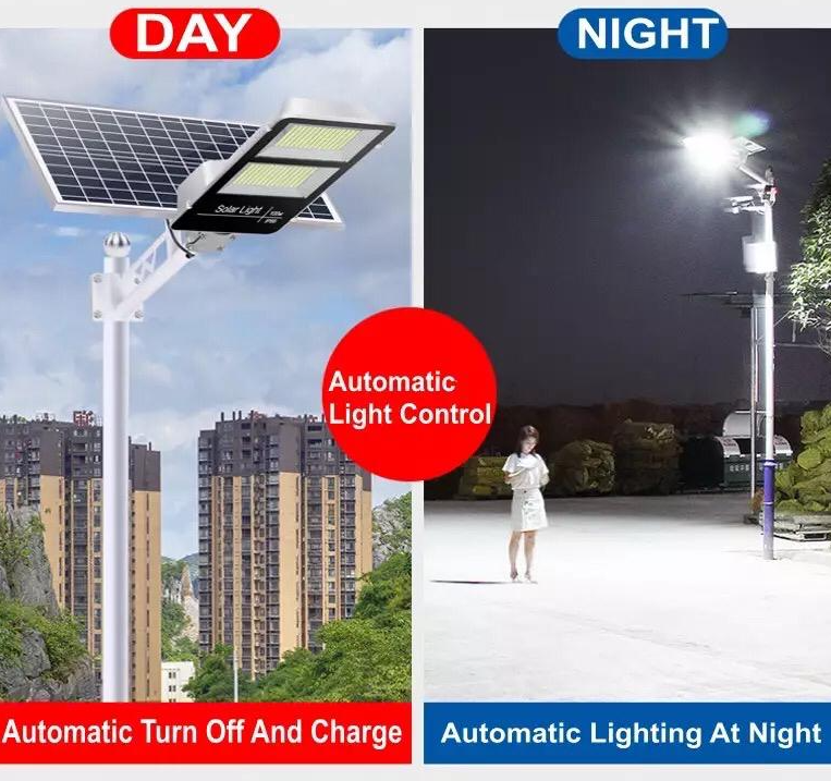 Lampa Solara Jortan, Cu Stalp Pentru Montare, Control Din Telecomanda, Lumina Puternica, 200W
