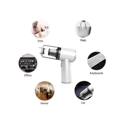 Mini Aspirator Portabil Pentru Masina, Cu Alimentare La USB + 3 Capete De Aspirare Diferite