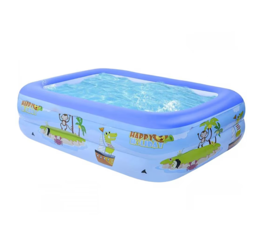 PACHET PROMO: Piscina Gonflabila Premium 115x 82x 33 cm + Cadita Gonflabila Bebelusi 0–36 luni + Pompa Electrica+Ventilator Arctic Cool