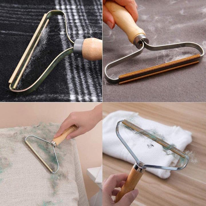 Set De 4 Accesorii Pentru Curatarea Scamelor Si Indepartarea Parului De Animale, Manusa, 2 Captatoare De Par Pentru Masina De Spalat, Perie Cu Zimti