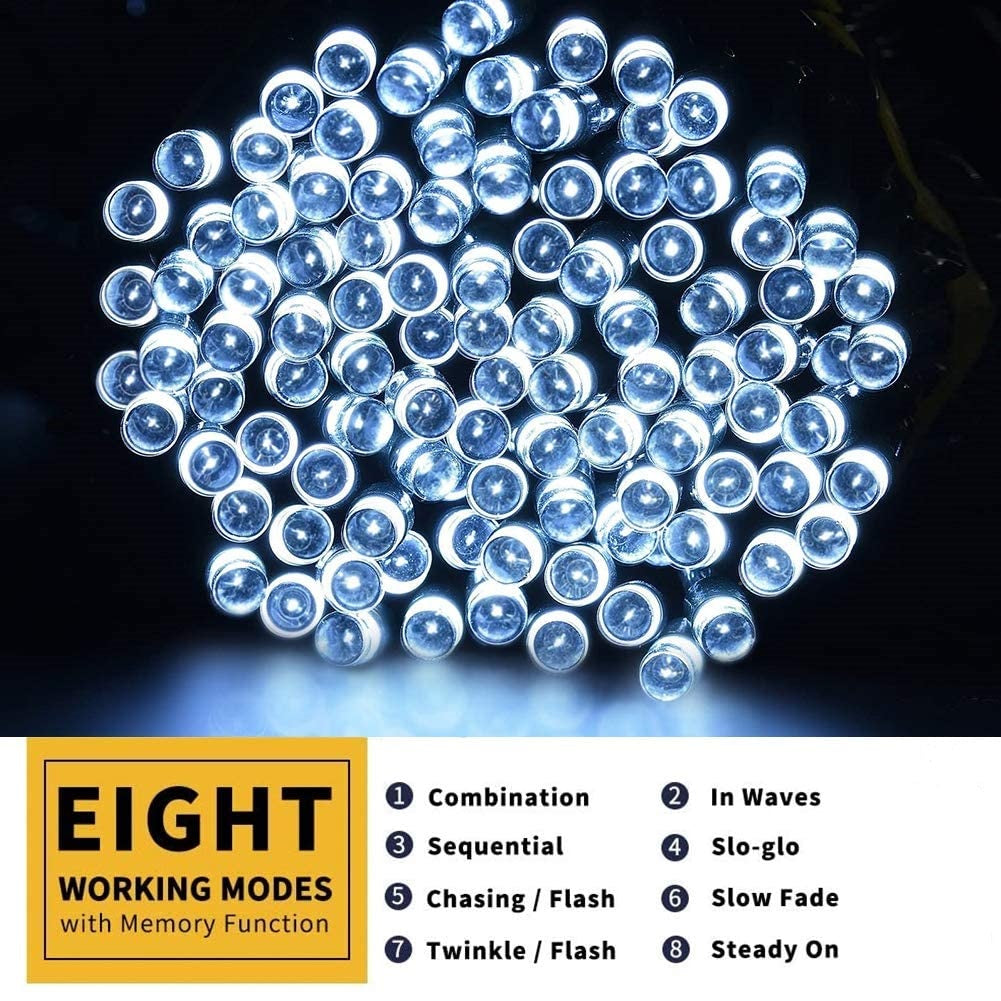 1+1 GRATIS: Instalatie De Craciun, Tip Rola, Cu 500 LED-uri Mari, Interior sau Exterior, Rezistenta La Vreme Rea, 50 m, Alb Rece