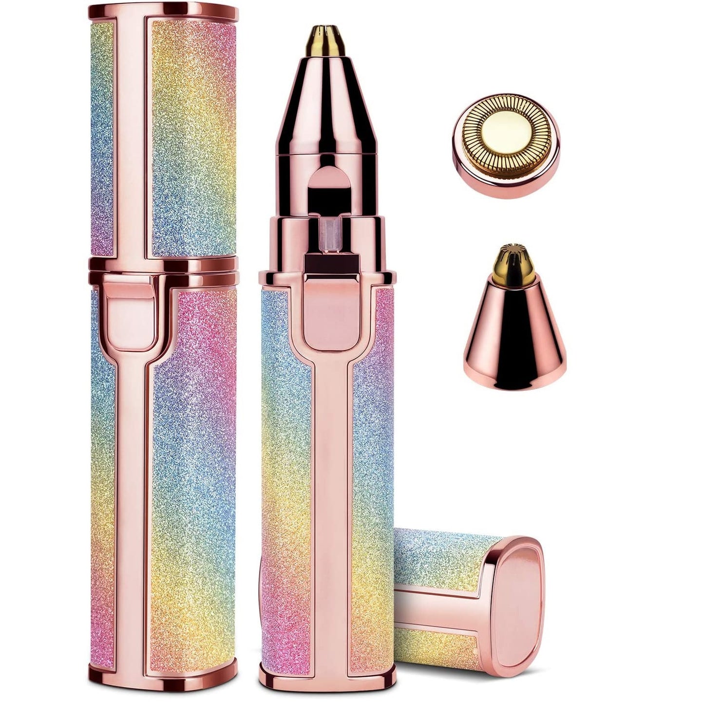 Trimmer Pentru Fata Si Corp, 2 Capete, Lumina LED, Incarcare Prin USB