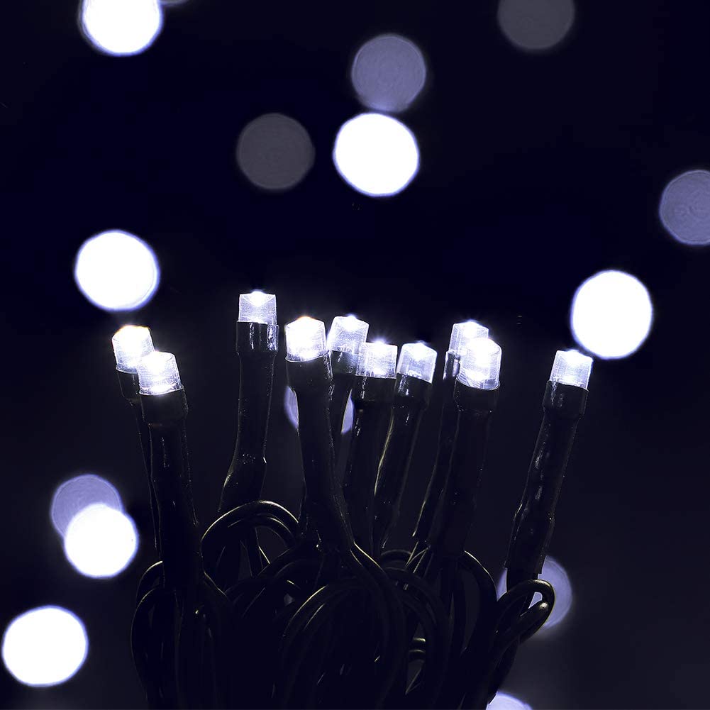 1+1 GRATIS: Instalatie De Craciun, Tip Rola, Cu 500 LED-uri Mari, Interior sau Exterior, Rezistenta La Vreme Rea, 50 m, Alb Rece