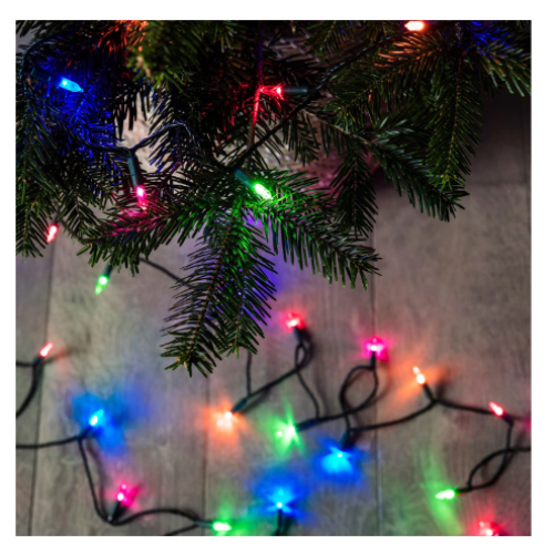 1+1 GRATIS: Instalatie De Craciun, Tip Rola, Cu 1200 LED-uri Mari, Interior sau Exterior, Rezistenta La Vreme Rea, 120 m, Multicolor