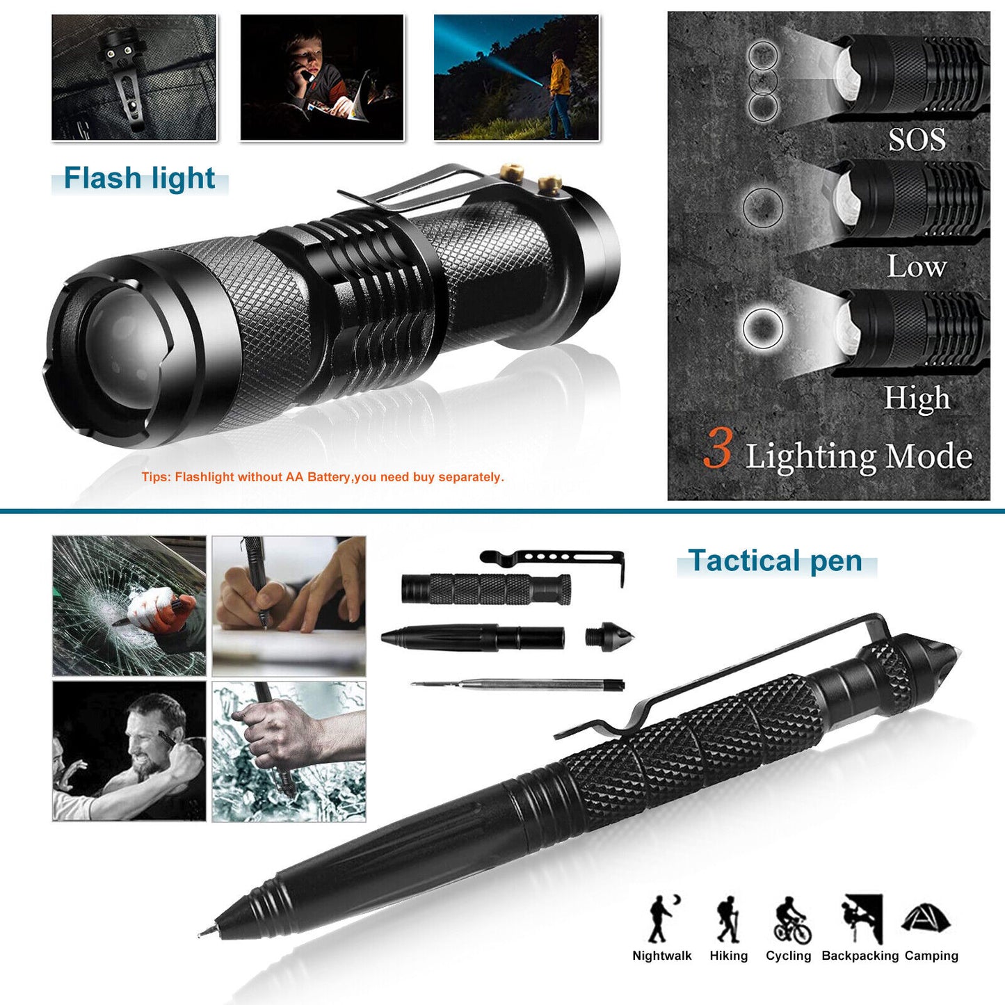 Kit Multifunctional Pentru Supravietuire, In Situatii Extreme, Ideal Pentru Cutremur, 13 Piese