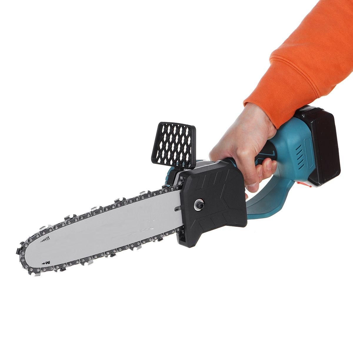 Drujba Electrica Cu Sistem De Ungere, 2 x Lama 16 Inch(40cm), 2 x Lant, 1 x Acumulator 48V, Afisaj Baterie