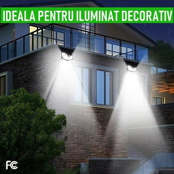 Set 8 Lampi Solare 100 LED + CADOU Lanterna LED