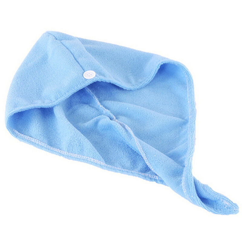 Prosop Pentru Par, Tip Turban, Din Microfibra, Cu Nasturel De Fixare, Diverse Culori