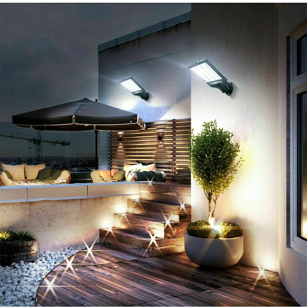 Lampa Stradala Cu Incarcare Solara Si Senzor De Miscare + Telecomanda, 160 LED-uri COB