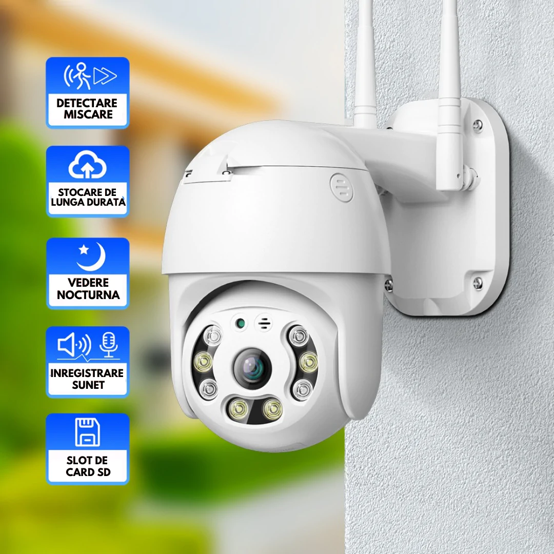 Camera Smart IP Wireless HD cu detectie miscare si vedere NOCTURNA