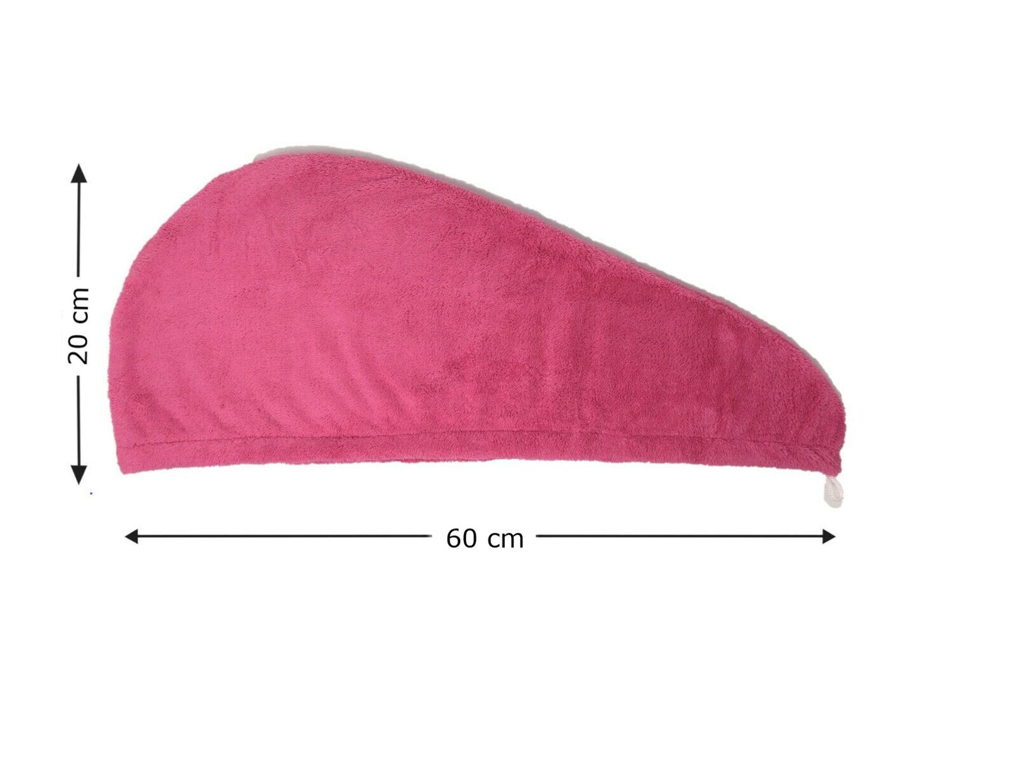 Prosop Pentru Par, Tip Turban, Din Microfibra, Cu Nasturel De Fixare, Diverse Culori
