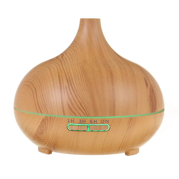 Difuzor De Aromaterapie, Rezervor 500 ml, Lumina Ambientala Din 7 Culori LED, Timer, Silentios