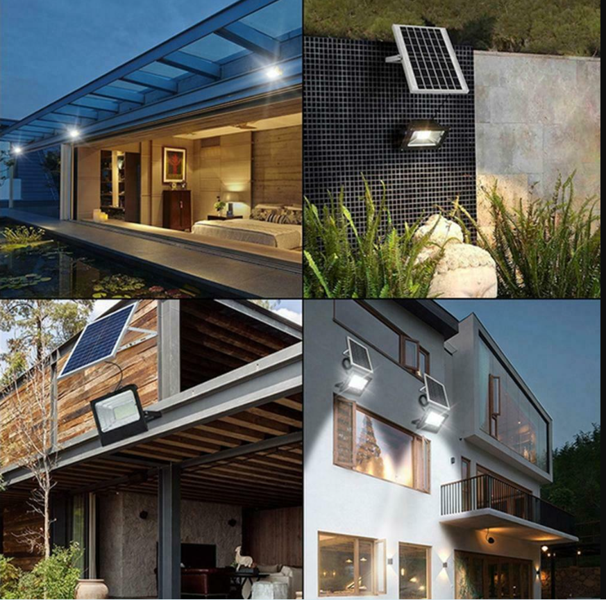Proiector LED Cu Panou Solar, 200W, Rezistenta La Apa IP66, Control Din Telecomanda