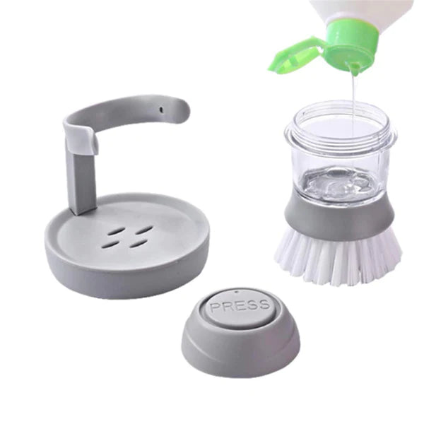 Dozator De sapun Cu Perie Reincarcabila Pentru Spalat Vase