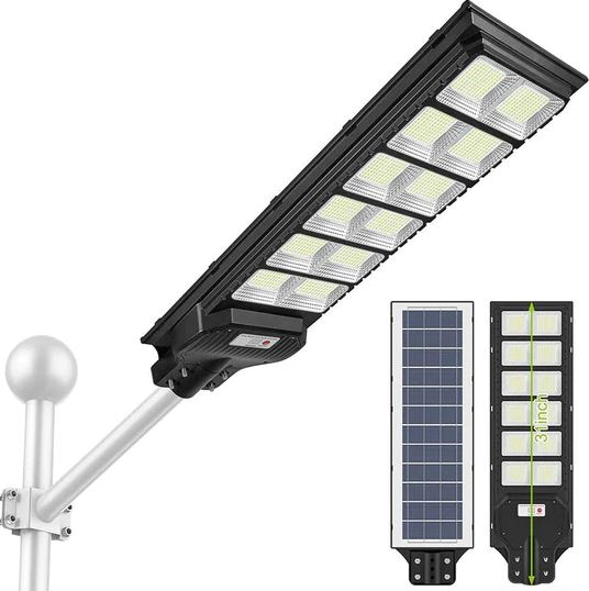 Lampa Solara Stradala, Cu Suport Metalic, Iluminare Puternica, Control Din Telecomanda