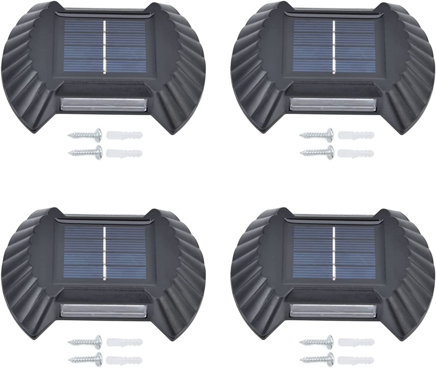 Set 4 Lampi Solare 2W, Pentru Exterior, Cu Lumină Caldă