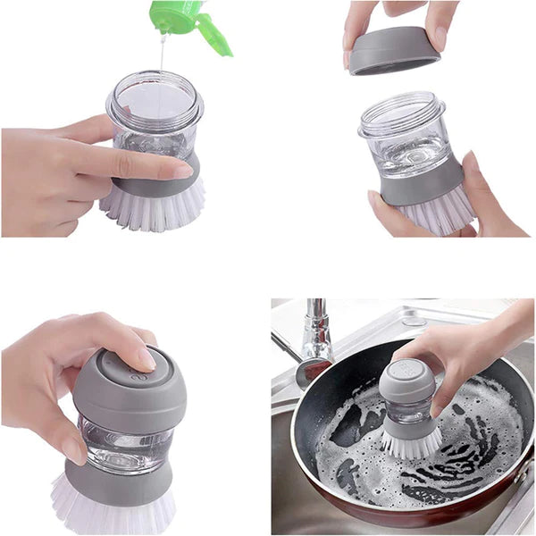 Dozator De sapun Cu Perie Reincarcabila Pentru Spalat Vase