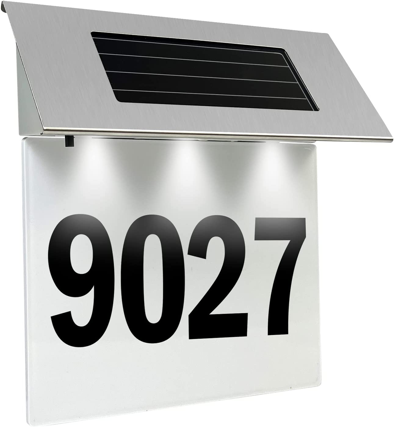 Numar De Casa Cu Incarcare Solara, Iluminare LED, Aprindere Automata