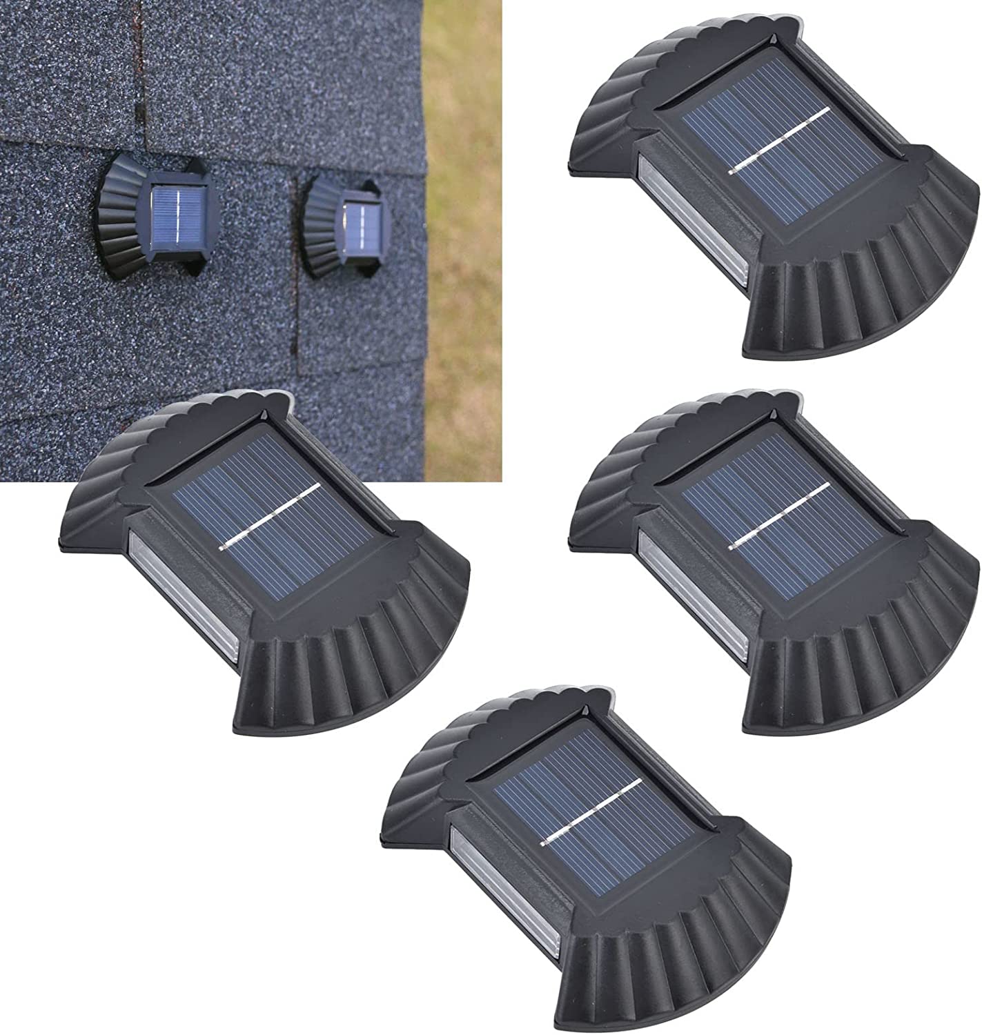 Set 4 Lampi Solare 2W, Pentru Exterior, Cu Lumină Caldă