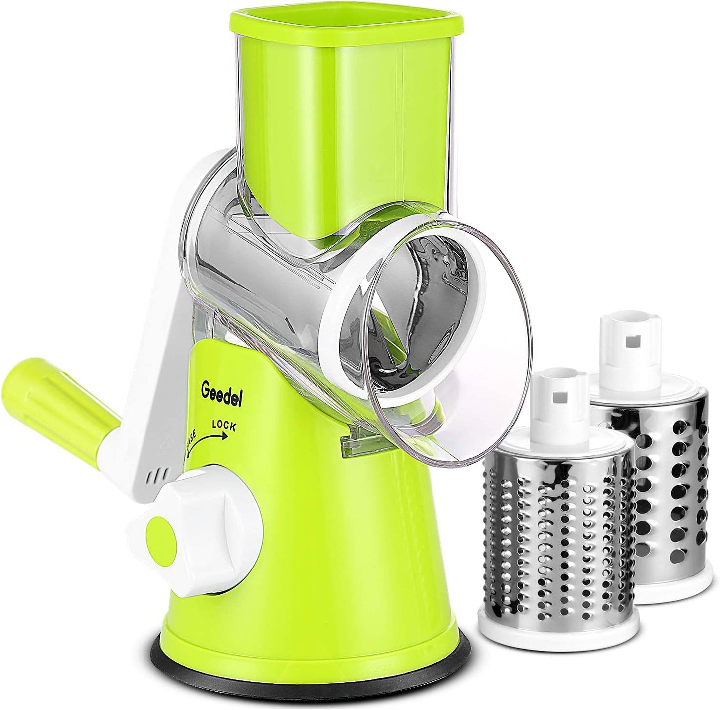 Razatoare Manuala Pentru Fructe Si Legume Cu 3 Lame Interschimbabile, Verde +Perie De Scame CADOU