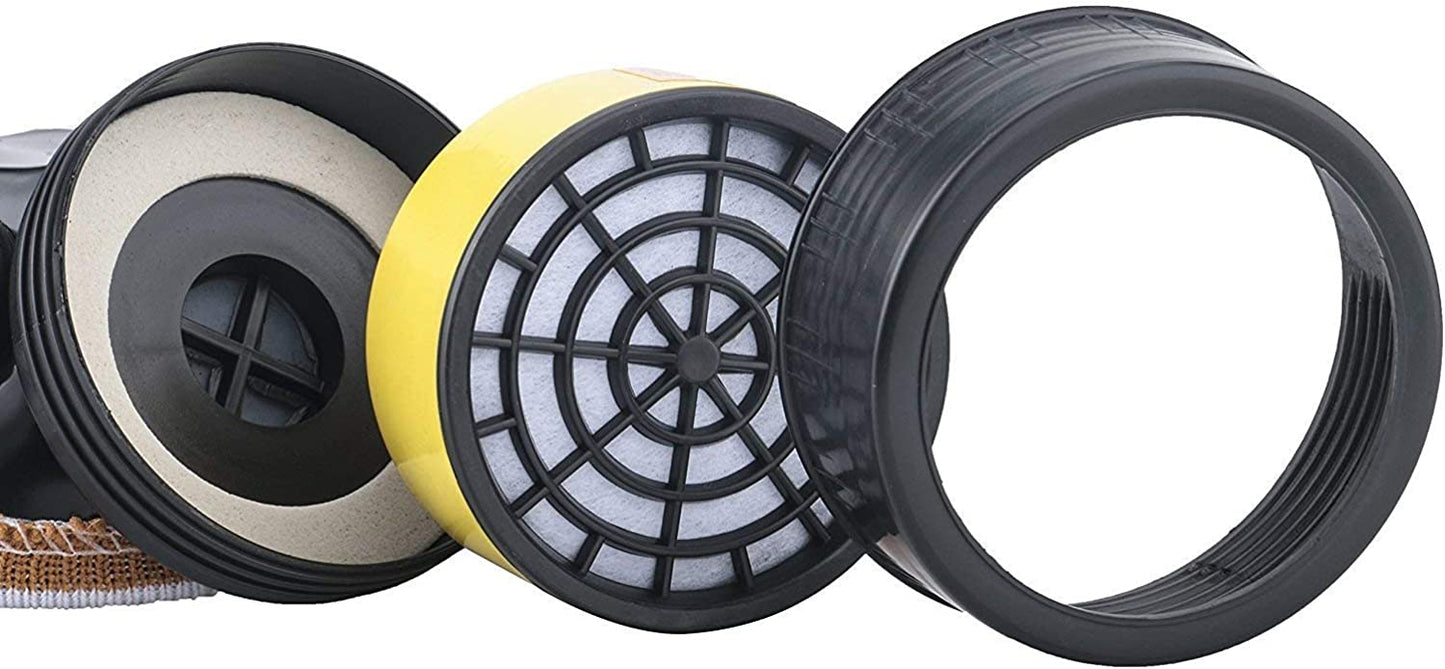 Masca De Protectie, Anti Praf Si Vapori, Anti-Poluare, Cu 2 Filtre De Carbon Activ