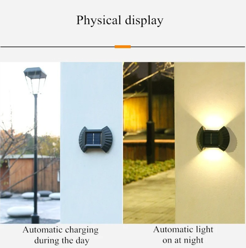 Set 4 Lampi Solare 2W, Pentru Exterior, Cu Lumină Caldă
