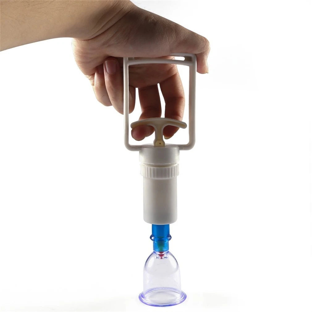 Set 12 Ventuze pentru Masaj, Pompa cu Vacuum, Functie Terapeutica, Transparente +10 plasturi kinoki CADOU