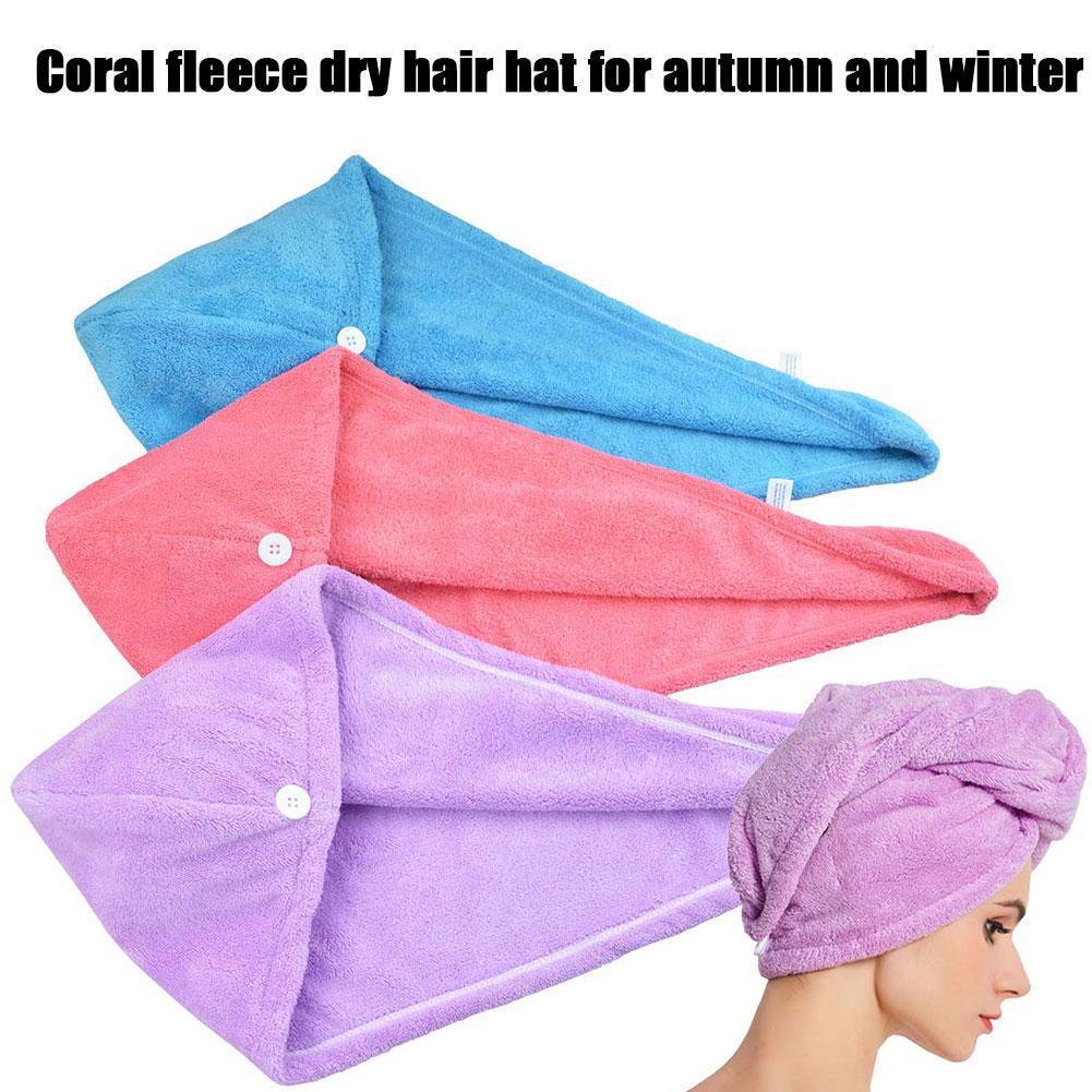 Prosop Pentru Par, Tip Turban, Din Microfibra, Cu Nasturel De Fixare, Diverse Culori