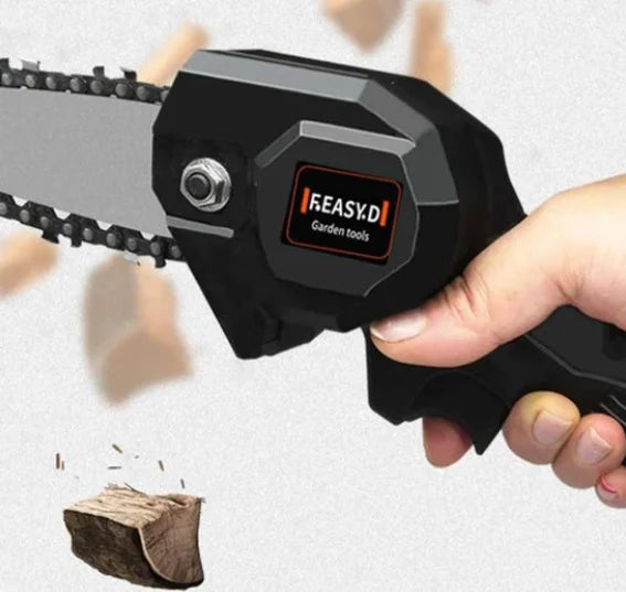 Pachet PROMO: Mini Fierastrau Electric Cu Acumulatori 24V, 2x Baterie + 2x Lant + 2x Lama, 4 Inch + CADOU pila 25cm