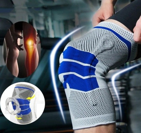 Genunchiera din Material Respirabil, cu Arcuri Metalice si Pernuta Silicon