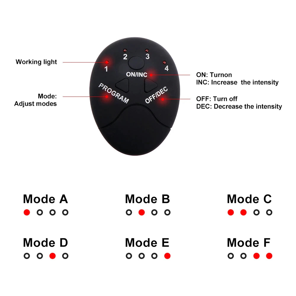 Aparat Pentru Electrostimulare Musculara, Pentru Abdomen Si Brate + 10 plasturi Kinoki CADOU