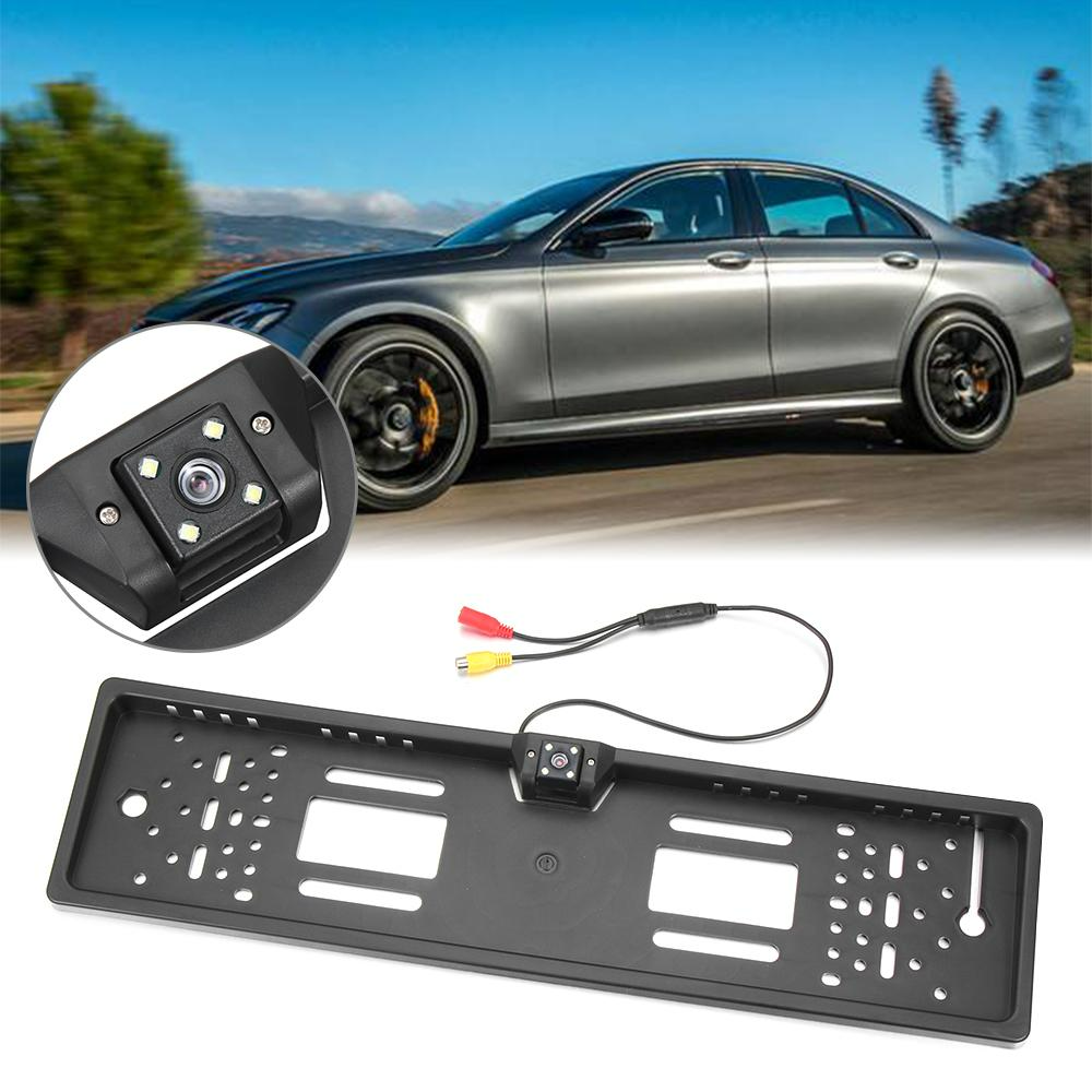 Suport Numar Auto Cu Camera Marsarier, Unghi Filmare 170°, Negru