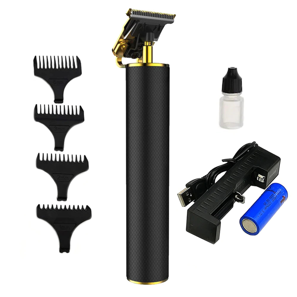 Masina Profesionala de Tuns Barba Si Contur - Autonomie Acumulator 120 minute, Lama Inox, Negru