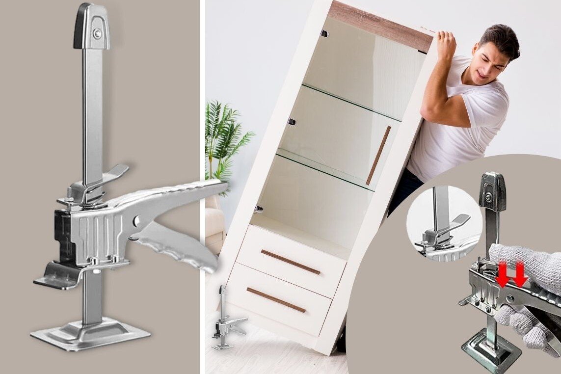 Dispozitiv Pentru Ridicat Mobila, Pana la 14 Cm, Din Otel, Gretutate Maxima Suportata 80 Kg