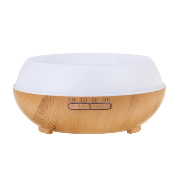 Difuzor De Aromaterapie, Rezervor 500 ml, Lumina Ambientala Din 7 Culori LED, Timer, Silentios