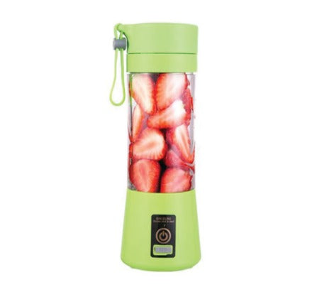 Mini Blender Electric Portabil Cu 6 Lame, Incarcare Prin USB, Capacitate 380ml, Verde