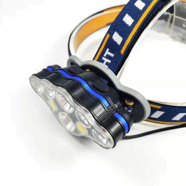 Lanterna Pentru Cap, Cu Becuri LED, Rezistenta La Apa, 8 Moduri De Iluminare, Incarcare USB
