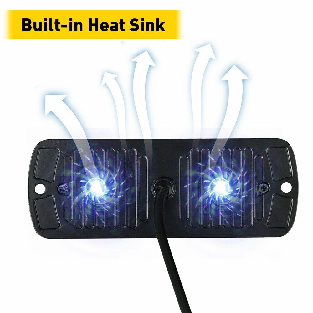 Set 4x Stroboscop, 12LED, Lumina Alb Rece