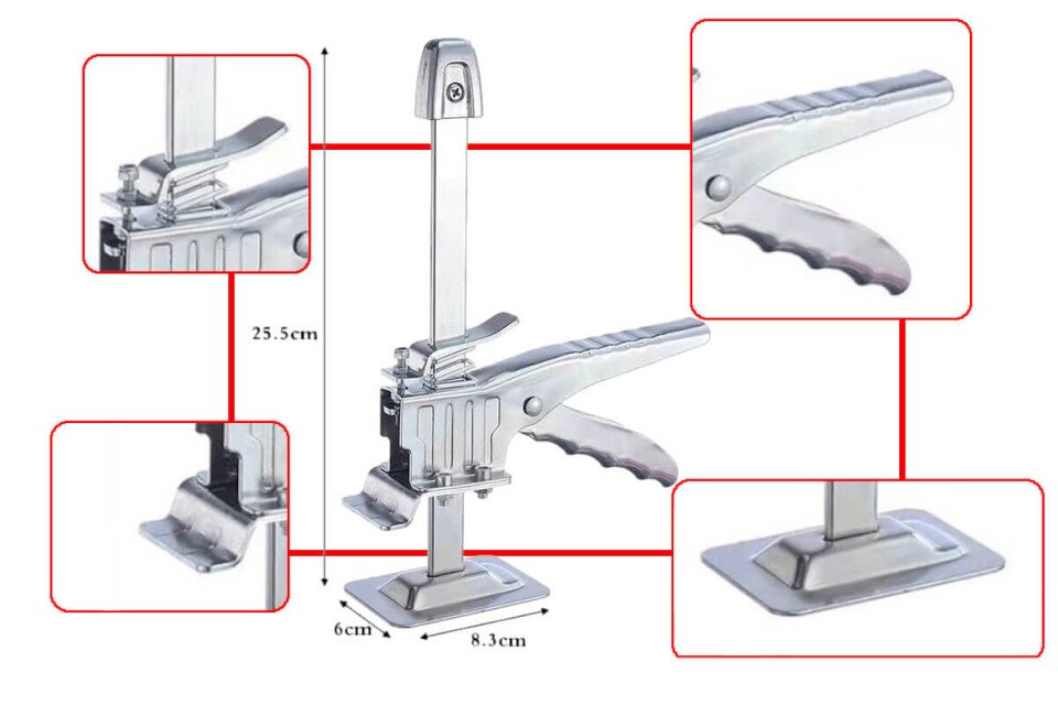 Dispozitiv Pentru Ridicat Mobila, Pana la 14 Cm, Din Otel, Gretutate Maxima Suportata 80 Kg