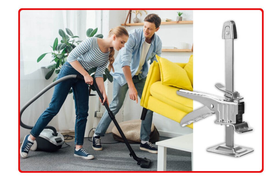 Dispozitiv Pentru Ridicat Mobila, Pana la 14 Cm, Din Otel, Gretutate Maxima Suportata 80 Kg