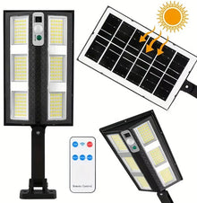 1+1 GRATIS Lampa Solara Puterinca LED 210 Cu Senzor De Miscare Si Telecomanda Iluminare Puternica, Fara Facturi La Curent