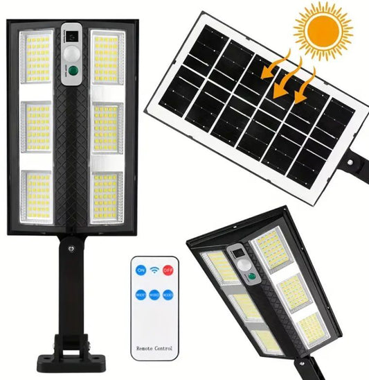1+1 GRATIS Lampa Solara Puterinca LED 210 Cu Senzor De Miscare Si Telecomanda Iluminare Puternica, Fara Facturi La Curent