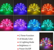 Ghirlanda Luminoasa Cu 100 LED-uri RGB, Control Prin Telecomanda si Aplicatie Smart, 10 m Lungime