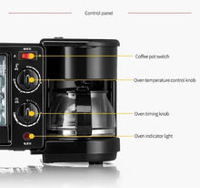 Dispozitiv 3in1 Pentru Micul Dejun, Cuptor, Grill si Filtru Cafea, Putere 1250W, Capacitate 9 Litri